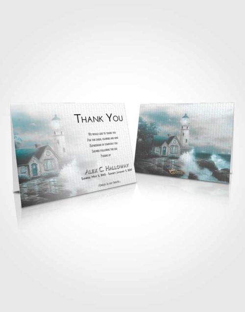 Funeral Thank You Card Template Loving Embrace Lighthouse Lookout