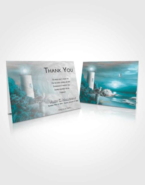 Funeral Thank You Card Template Loving Embrace Lighthouse Mystery