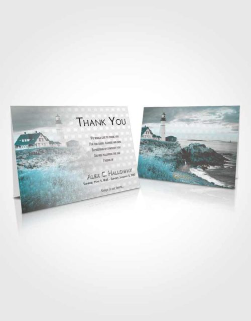 Funeral Thank You Card Template Loving Embrace Lighthouse Secret