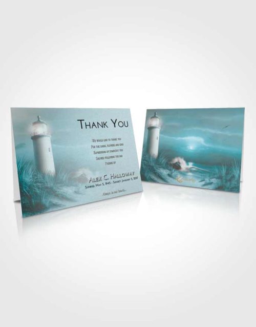 Funeral Thank You Card Template Loving Embrace Lighthouse Serenity