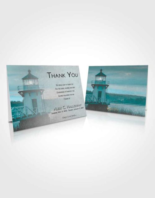 Funeral Thank You Card Template Loving Embrace Lighthouse Surprise