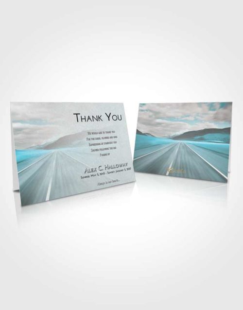 Funeral Thank You Card Template Loving Embrace Morning Highway