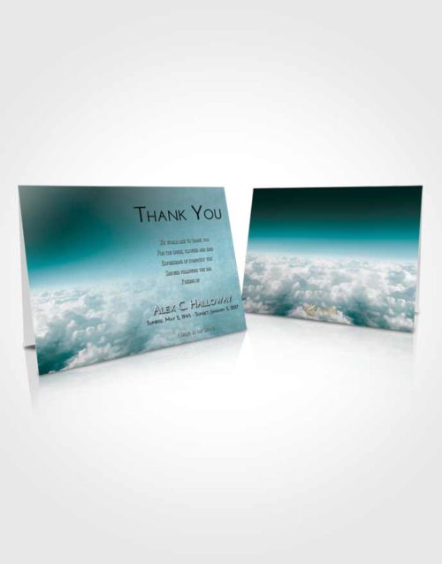 Funeral Thank You Card Template Loving Embrace Return to the Clouds
