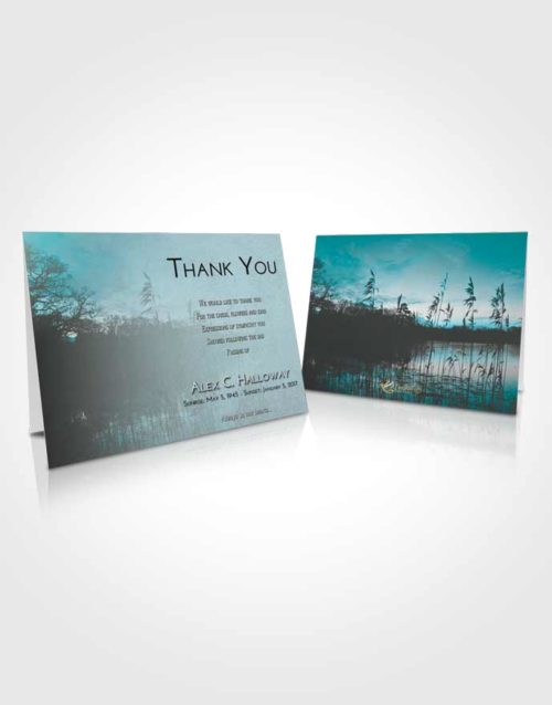 Funeral Thank You Card Template Loving Embrace Serenity Lake