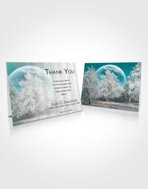 Funeral Thank You Card Template Loving Embrace Snowy Love