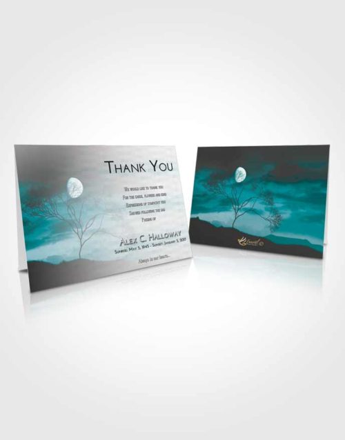 Funeral Thank You Card Template Loving Embrace Soft Moonlight