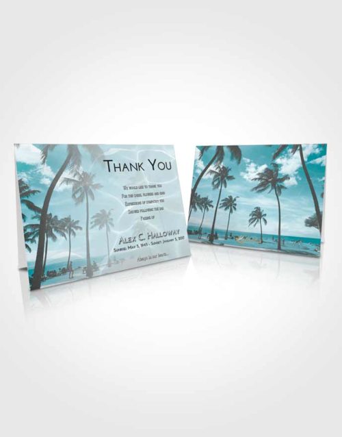 Funeral Thank You Card Template Loving Embrace Tropical Breeze