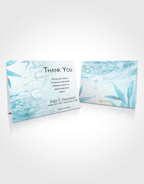 Funeral Thank You Card Template Loving Embrace Water Droplet