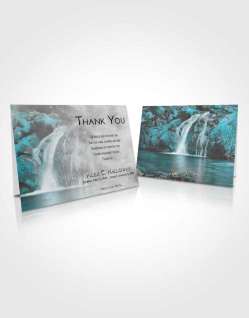 Funeral Thank You Card Template Loving Embrace Waterfall Clarity
