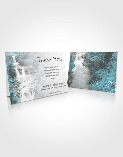 Funeral Thank You Card Template Loving Embrace Waterfall Liberty
