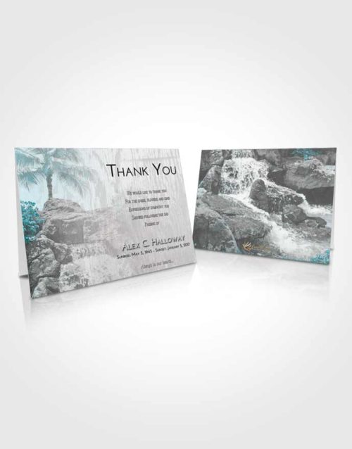 Funeral Thank You Card Template Loving Embrace Waterfall Masterpiece