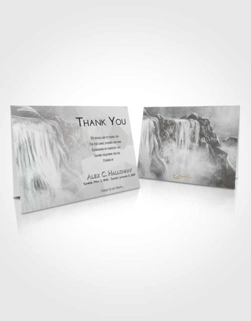 Funeral Thank You Card Template Loving Embrace Waterfall Tranquility