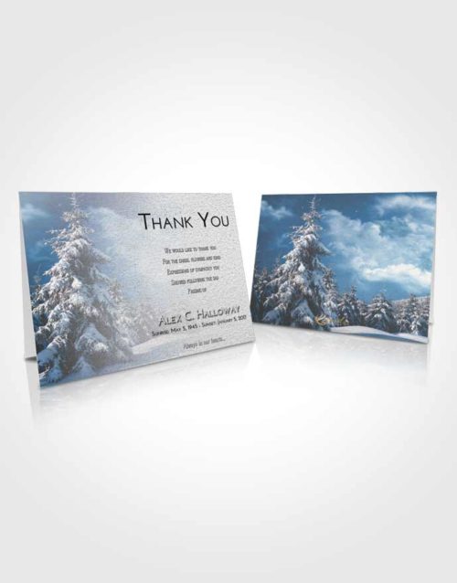 Funeral Thank You Card Template Loving Embrace Winter Wonderland