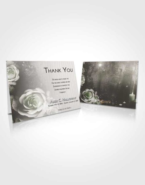 Funeral Thank You Card Template Loving Flowering Garden