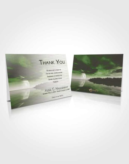 Funeral Thank You Card Template Loving Illuminated Evening