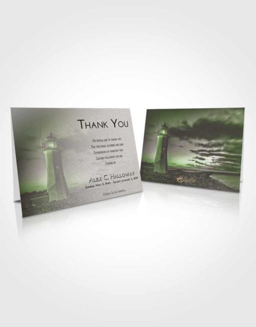 Funeral Thank You Card Template Loving Lighthouse Magnificence