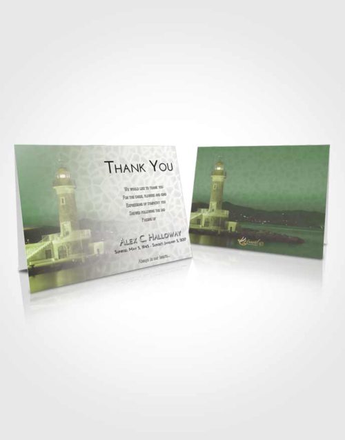 Funeral Thank You Card Template Loving Lighthouse Majesty