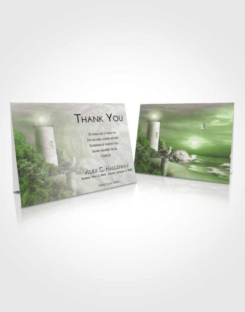 Funeral Thank You Card Template Loving Lighthouse Mystery