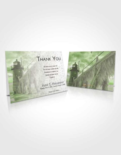 Funeral Thank You Card Template Loving Lighthouse Tranquility