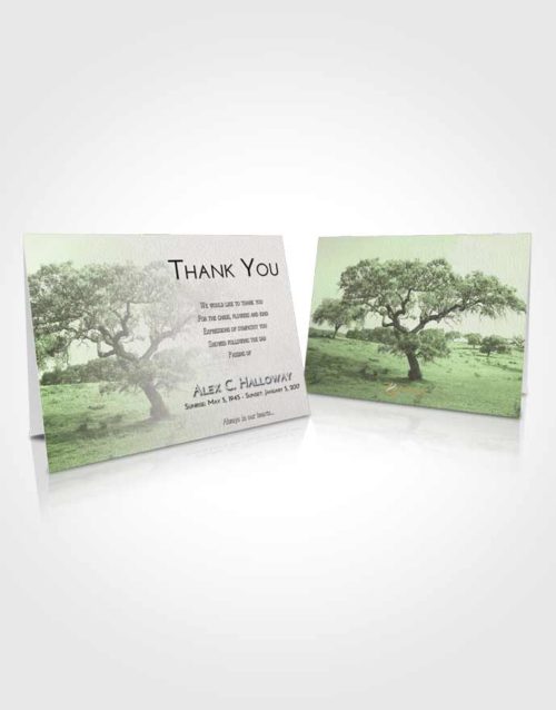Funeral Thank You Card Template Loving Loving Leaves