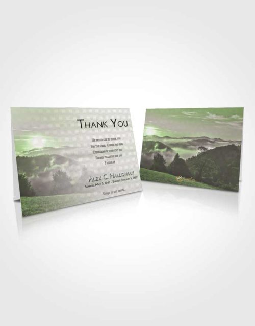 Funeral Thank You Card Template Loving Misty Forest