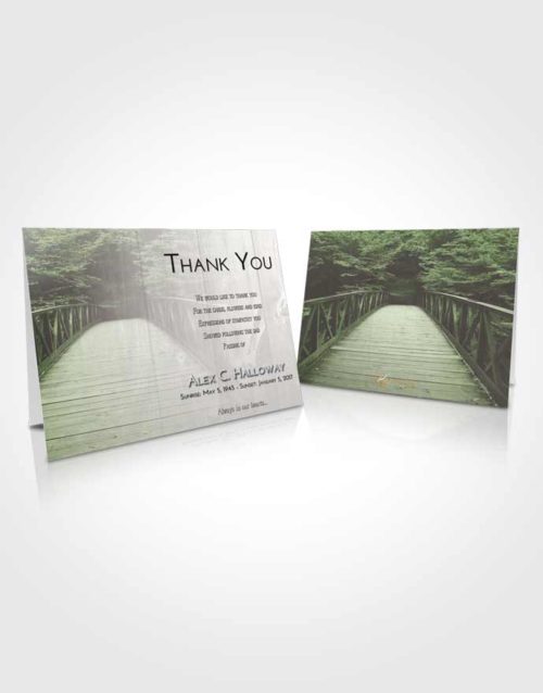 Funeral Thank You Card Template Loving Nature Bridge Walk