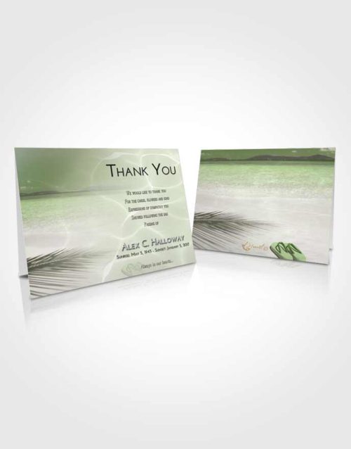 Funeral Thank You Card Template Loving Ocean Ripples
