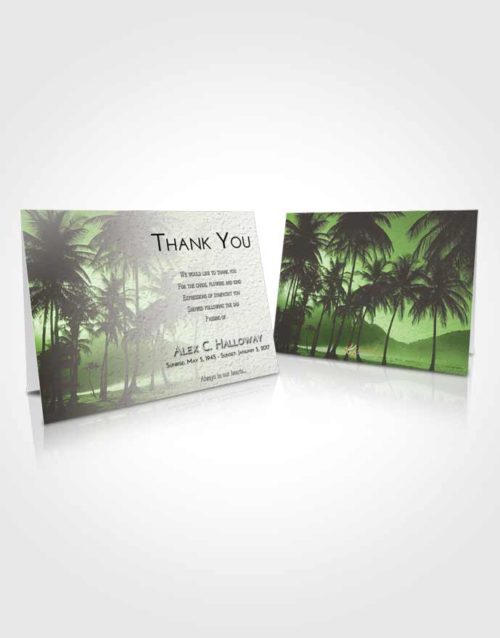 Funeral Thank You Card Template Loving Palm Paradise