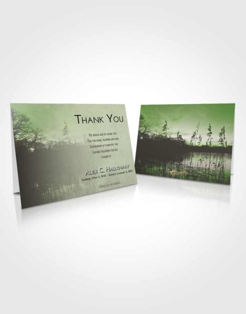 Funeral Thank You Card Template Loving Serenity Lake