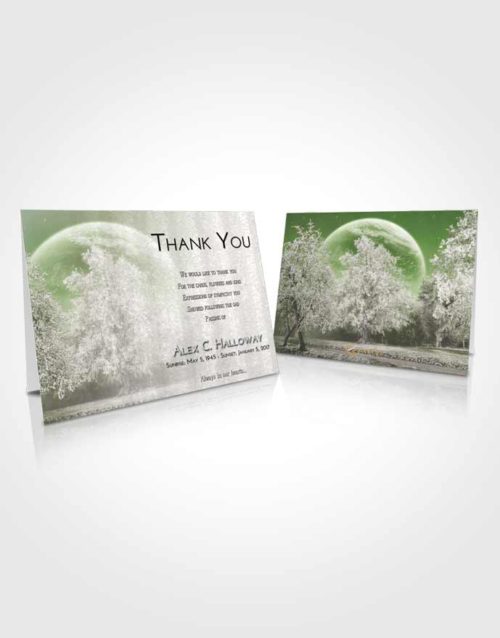 Funeral Thank You Card Template Loving Snowy Love