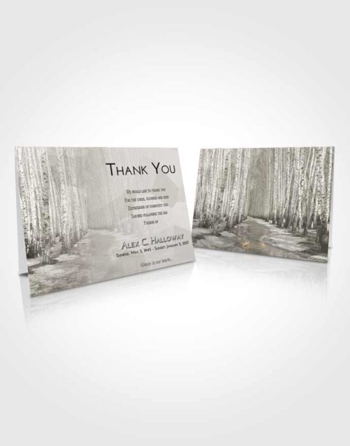 Funeral Thank You Card Template Loving Snowy Stream