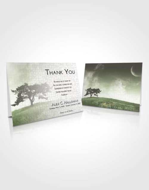 Funeral Thank You Card Template Loving Solumn Tree