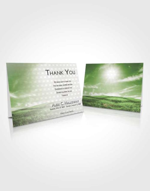 Funeral Thank You Card Template Loving Summer Fields