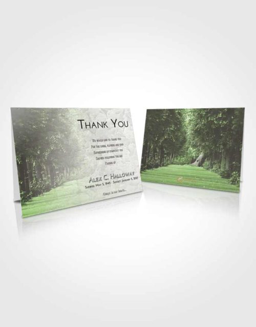 Funeral Thank You Card Template Loving Summer Forest