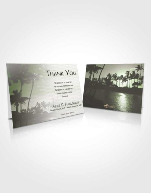 Funeral Thank You Card Template Loving Summer Palms