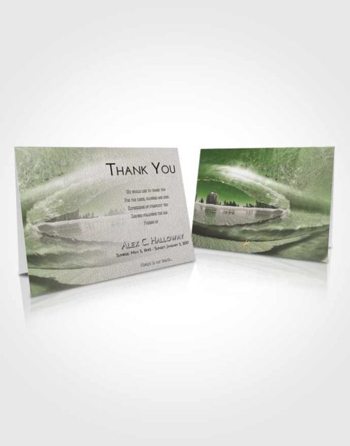 Funeral Thank You Card Template Loving Summer Waves