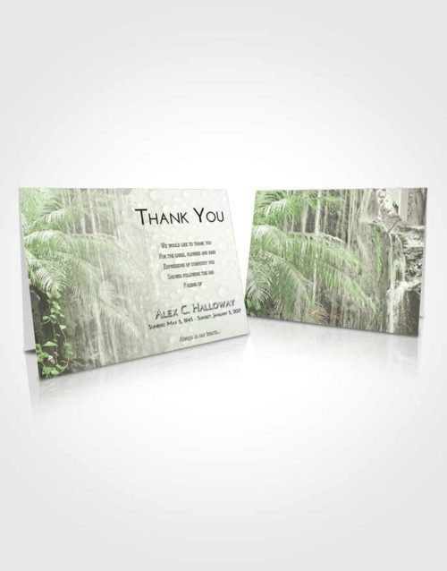 Funeral Thank You Card Template Loving Waterfall Breeze