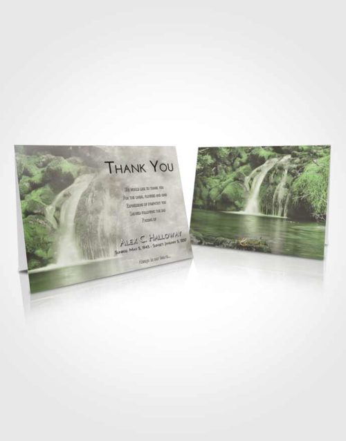 Funeral Thank You Card Template Loving Waterfall Clarity