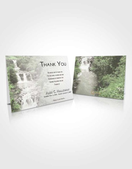 Funeral Thank You Card Template Loving Waterfall Liberty
