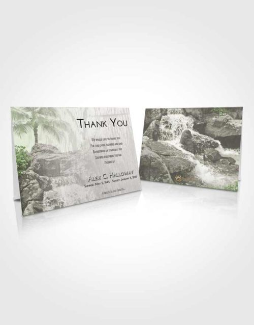 Funeral Thank You Card Template Loving Waterfall Masterpiece
