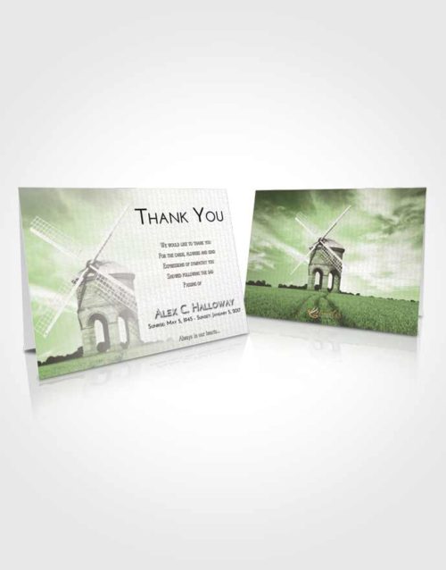 Funeral Thank You Card Template Loving Windmill of Honor