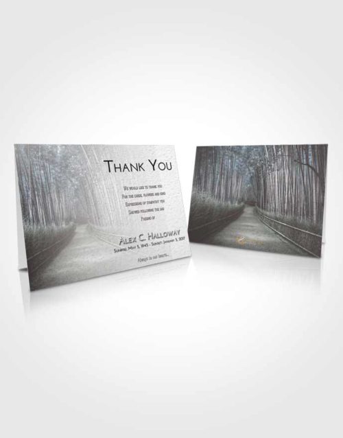 Funeral Thank You Card Template Morning Bamboo Forest