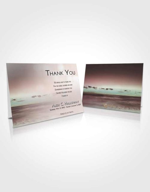 Funeral Thank You Card Template Morning Beautiful Sunset