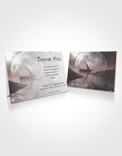 Funeral Thank You Card Template Morning Calm Waters