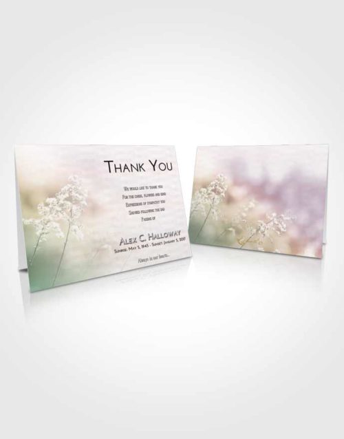Funeral Thank You Card Template Morning Colorful Spring