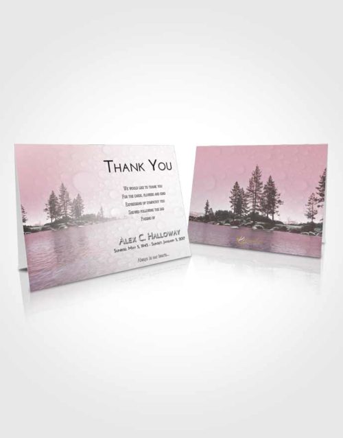 Funeral Thank You Card Template Morning Coral Waters