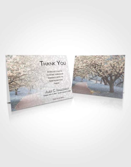 Funeral Thank You Card Template Morning Flowering Path