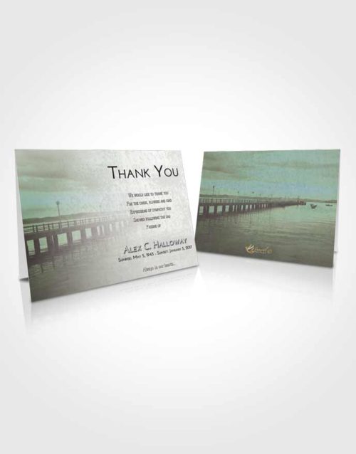 Funeral Thank You Card Template Morning Lake Drive