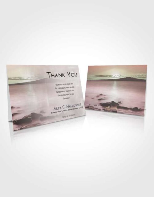 Funeral Thank You Card Template Morning Lake Front