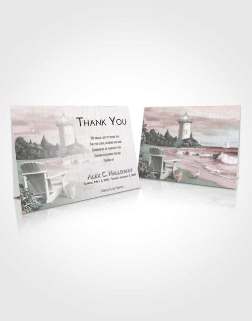 Funeral Thank You Card Template Morning Lighthouse Laughter